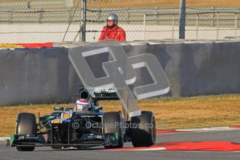 © 2012 Octane Photographic Ltd. Barcelona Winter Test 1 Day 2 - Wednesday 21st February 2012. Caterham CT01 - Vitaly Petrov. Digital Ref : 0227lw1d7488