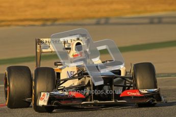 © 2012 Octane Photographic Ltd. Barcelona Winter Test 1 Day 2 - Wednesday 21st February 2012. Sauber C31 - Sergio Perez. Digital Ref : 0227lw1d7533