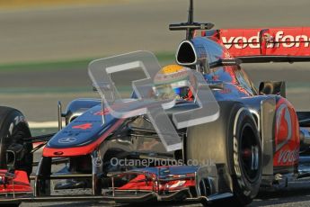 © 2012 Octane Photographic Ltd. Barcelona Winter Test 1 Day 2 - Wednesday 21st February 2012. McLaren MP4/27 - Lewis Hamilton. Digital Ref : 0227lw1d7575