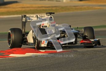 © 2012 Octane Photographic Ltd. Barcelona Winter Test 1 Day 2 - Wednesday 21st February 2012. Sauber C31 - Sergio Perez. Digital Ref : 0227lw1d7618