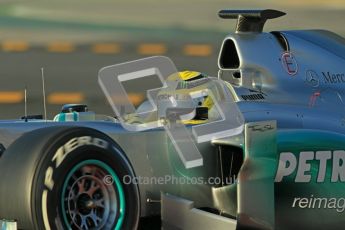 © 2012 Octane Photographic Ltd. Barcelona Winter Test 1 Day 2 - Wednesday 21st February 2012. Mercedes W03 - Nico Rosberg. Digital Ref : 0227lw1d7628