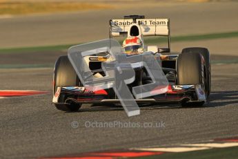 © 2012 Octane Photographic Ltd. Barcelona Winter Test 1 Day 2 - Wednesday 21st February 2012. Sauber C31 - Sergio Perez. Digital Ref : 0227lw1d7651