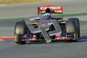© 2012 Octane Photographic Ltd. Barcelona Winter Test 1 Day 2 - Wednesday 21st February 2012. Toro Rosso STR7 - Daniel Ricciardo. Digital Ref : 0227lw1d7687