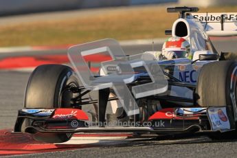 © 2012 Octane Photographic Ltd. Barcelona Winter Test 1 Day 2 - Wednesday 21st February 2012. Sauber C31 - Sergio Perez. Digital Ref : 0227lw1d7789