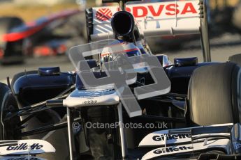 © 2012 Octane Photographic Ltd. Barcelona Winter Test 1 Day 2 - Wednesday 21st February 2012. Williams FW34 - Valtteri Bottas. Digital Ref : 0227lw1d7893