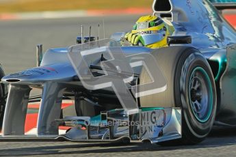 © 2012 Octane Photographic Ltd. Barcelona Winter Test 1 Day 2 - Wednesday 21st February 2012. Mercedes W03 - Nico Rosberg. Digital Ref : 0227lw1d8017