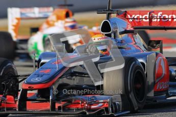 © 2012 Octane Photographic Ltd. Barcelona Winter Test 1 Day 2 - Wednesday 21st February 2012. McLaren MP4/27 - Lewis Hamilton. Digital Ref : 0227lw1d8030