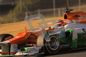 © 2012 Octane Photographic Ltd. Barcelona Winter Test1 Day 2 - Wednesday 21st February 2012. Force India VJM05 - Nico Hulkenberg. Digital Ref : 0227lw1d8291