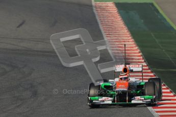 © 2012 Octane Photographic Ltd. Barcelona Winter Test 1 Day 2 - Wednesday 21st February 2012. Force India VJM05 - Nico Hulkenberg. Digital Ref : 0227lw1d8524