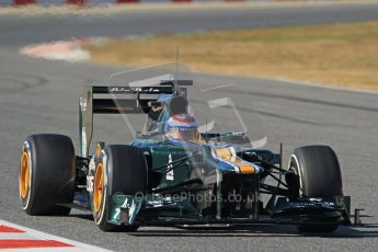 © 2012 Octane Photographic Ltd. Barcelona Winter Test 1 Day 2 - Wednesday 21st February 2012. Caterham CT01 - Vitaly Petrov. Digital Ref : 0227lw1d8820