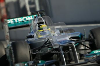 © 2012 Octane Photographic Ltd. Barcelona Winter Test 1 Day 2 - Wednesday 21st February 2012. Mercedes W03 - Nico Rosberg. Digital Ref :  0227lw1d9257