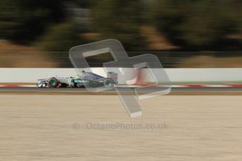 © 2012 Octane Photographic Ltd. Barcelona Winter Test 1 Day 2 - Wednesday 21st February 2012. Mercedes W03 - Nico Rosberg. Digital Ref : 0227lw7d6270