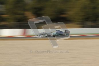 © 2012 Octane Photographic Ltd. Barcelona Winter Test 1 Day 2 - Wednesday 21st February 2012. Mercedes W03 - Nico Rosberg. Digital Ref : 0227lw7d6286