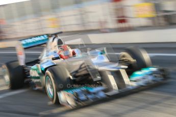 © 2012 Octane Photographic Ltd. Barcelona Winter Test 1 Day 3 - Thursday 23rd February 2012. Mercedes W03 - Michael Schumacher. Digital Ref : 0228cb1d9478