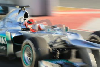 © 2012 Octane Photographic Ltd. Barcelona Winter Test 1 Day 3 - Thursday 23rd February 2012. Mercedes W03 - Michael Schumacher. Digital Ref : 0228cb1d9508
