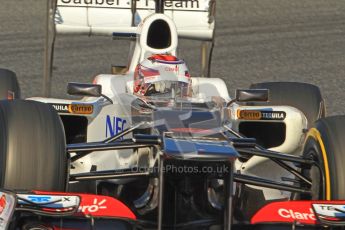 © 2012 Octane Photographic Ltd. Barcelona Winter Test 1 Day 3 - Thursday 23rd February 2012. Sauber C31 - Kamui Kobayashi. Digital Ref : 0228cb7d6583