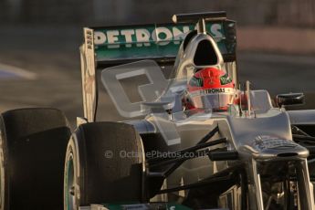 © 2012 Octane Photographic Ltd. Barcelona Winter Test 1 Day 3 - Thursday 23rd February 2012. Mercedes W03 - Michael Schumacher. Digital Ref : 0228lw7d2794