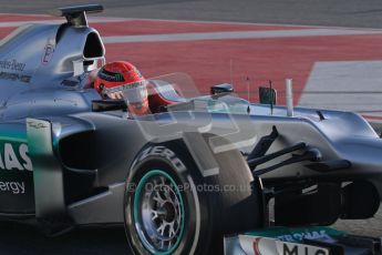 © 2012 Octane Photographic Ltd. Barcelona Winter Test 1 Day 3 - Thursday 23rd February 2012. Mercedes W03 - Michael Schumacher. Digital Ref : 0228lw7d2822