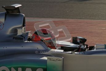 © 2012 Octane Photographic Ltd. Barcelona Winter Test 1 Day 3 - Thursday 23rd February 2012. Mercedes W03 - Michael Schumacher. Digital Ref : 0228lw7d2824