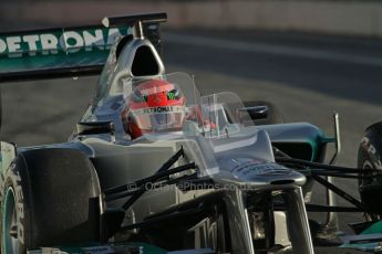 © 2012 Octane Photographic Ltd. Barcelona Winter Test 1 Day 3 - Thursday 23rd February 2012. Mercedes W03 - Michael Schumacher. Digital Ref : 0228lw7d2979