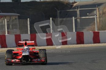 © 2012 Octane Photographic Ltd. Barcelona Winter Test 1 Day 3 - Thursday 23rd February 2012. Marussia MVR02 - Timo Glock. Digital Ref : 0228lw7d3271