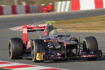 © 2012 Octane Photographic Ltd. Barcelona Winter Test 1 Day 3 - Thursday 23rd February 2012. Toro Rosso STR7 - Jean-Eric Vergne. Digital Ref : 0228lw7d3335