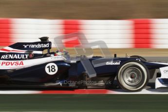 © 2012 Octane Photographic Ltd. Barcelona Winter Test 1 Day 3 - Thursday 23rd February 2012. Williams FW34 - Pastor Maldonado. Digital Ref : 0228lw7d3362