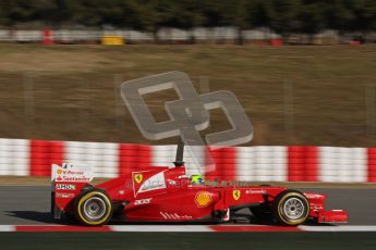 © 2012 Octane Photographic Ltd. Barcelona Winter Test 1 Day 3 - Thursday 23rd February 2012. Ferrari F2012 - Felipe Massa. Digital Ref : 0228lw7d3400