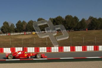 © 2012 Octane Photographic Ltd. Barcelona Winter Test 1 Day 3 - Thursday 23rd February 2012. Ferrari F2012 - Felipe Massa. Digital Ref : 0228lw7d3502