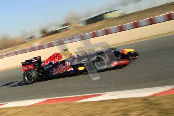 © 2012 Octane Photographic Ltd. Barcelona Winter Test 1 Day 4 - Friday 24th February 2012. Red Bull RB8 - Mark Webber. Digital Ref : 0229cb1d0242