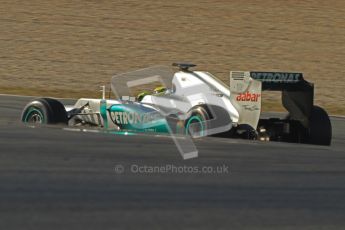© 2012 Octane Photographic Ltd. Barcelona Winter Test 1 Day 4 - Friday 24th February 2012. Mercedes W03 - Nico Rosberg. Digital Ref : 0229cb7d6772