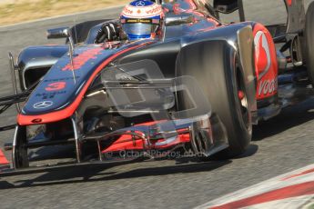 © 2012 Octane Photographic Ltd. Barcelona Winter Test 1 Day 4 - Friday 24th February 2012. McLaren MP4/27 - Jenson Button. Digital Ref : 0229cb7d6966