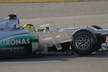 © 2012 Octane Photographic Ltd. Barcelona Winter Test 1 Day 4 - Friday 24th February 2012. Mercedes W03 - Nico Rosberg. Digital Ref : 0229lw7d4519