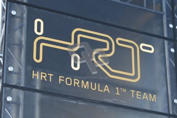 © 2012 Octane Photographic Ltd. Barcelona Winter Test 2 Day 1 - Thursday 1st March 2012. HRT team logo. Digital Ref : 0231cb1d1681