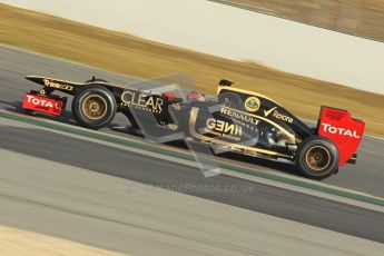 © 2012 Octane Photographic Ltd. Barcelona Winter Test 2 Day 1 - Thursday 24th March 2012. Lotus E20 - Romain Grosjean. Digital Ref :  0231cb1d2024