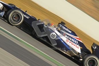 © 2012 Octane Photographic Ltd. Barcelona Winter Test 2 Day 1 - Thursday 1st March 2012. Williams FW34 - Pastor Maldonado. Digital Ref : 0231cb1d2028