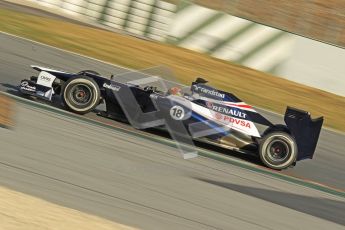 © 2012 Octane Photographic Ltd. Barcelona Winter Test 2 Day 1 - Thursday 1st March 2012. Williams FW34 - Pastor Maldonado. Digital Ref : 0231cb1d2047