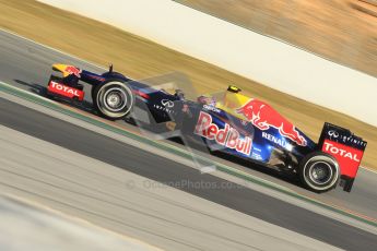 © 2012 Octane Photographic Ltd. Barcelona Winter Test 2 Day 1 - Thursday 1st March 2012. Red Bull RB8 - Mark Webber. Digital Ref : 0231cb1d2092