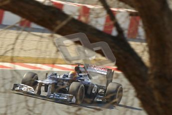 © 2012 Octane Photographic Ltd. Barcelona Winter Test 2 Day 1 - Thursday 24th March 2012. Williams FW34 - Pastor Maldonado. Digital Ref : 0231cb1d2225