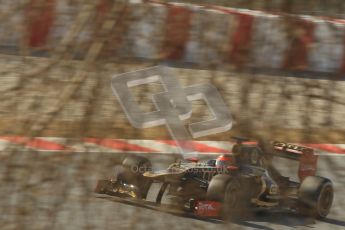 © 2012 Octane Photographic Ltd. Barcelona Winter Test 2 Day 1 - Thursday 24th March 2012. Lotus E20 - Romain Grosjean. Digital Ref : 0231cb1d2242