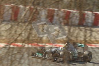 © 2012 Octane Photographic Ltd. Barcelona Winter Test 2 Day 1 - Thursday 1st March 2012. Mercedes W03 - Nico Rosberg. Digital Ref : 0231cb1d2246