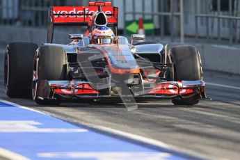 © 2012 Octane Photographic Ltd. Barcelona Winter Test 2 Day 1 - Thursday 1st March 2012. McLaren MP4/27 - Jenson Button. Digital Ref : 0231cb7d7863