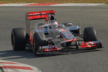 © 2012 Octane Photographic Ltd. Barcelona Winter Test 2 Day 1 - Thursday 1st March 2012. McLaren MP4/27 - Jenson Button. Digital Ref : 0231cb7d7966