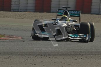 © 2012 Octane Photographic Ltd. Barcelona Winter Test 2 Day 1 - Thursday 1st March 2012. Mercedes W03 - Nico Rosberg. Digital Ref : 0231cb7d7973