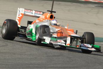 © 2012 Octane Photographic Ltd. Barcelona Winter Test 2 Day 1 - Thursday 24th March 2012. Force India VJM05 - Paul di Resta. Digital Ref : 0231cb7d8205