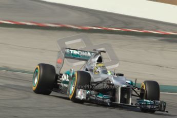 © 2012 Octane Photographic Ltd. Barcelona Winter Test 2 Day 1 - Thursday 1st March 2012. Mercedes W03 - Nico Rosberg. Digital Ref : 0231cb7d8269