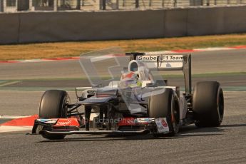 © 2012 Octane Photographic Ltd. Barcelona Winter Test 2 Day 1 - Thursday 24th March 2012. Sauber C31 - Sergio Perez. Digital Ref : 0231lw7d0090