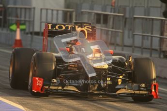 © 2012 Octane Photographic Ltd. Barcelona Winter Test 2 Day 1 - Thursday 1st March 2012. Lotus E20 - Romain Grosjean. Digital Ref : 0231lw7d7557