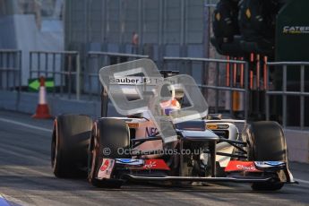 © 2012 Octane Photographic Ltd. Barcelona Winter Test 2 Day 1 - Thursday 1st March 2012. Sauber C31 - Sergio Perez. Digital Ref : 0231lw7d7707