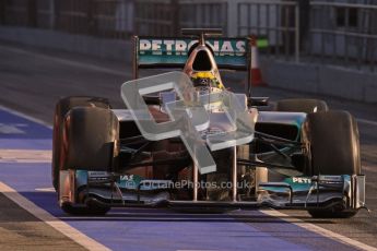 © 2012 Octane Photographic Ltd. Barcelona Winter Test 2 Day 1 - Thursday 1st March 2012. Mercedes W03 - Nico Rosberg. Digital Ref : 0231lw7d7760
